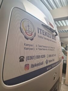 Sticker One Way Vision Mobil ITEKES Bali